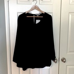 Daniel Raiin ~ Size 3X  Black, long sleeved tunic top